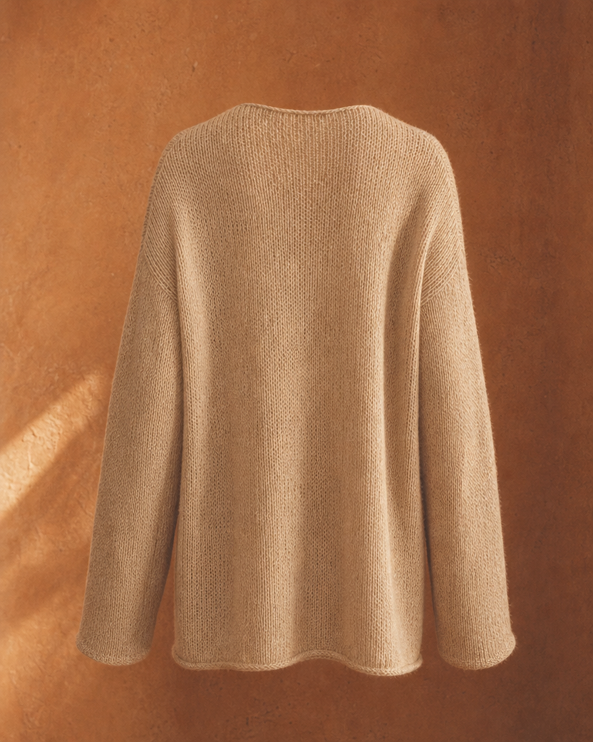Warm Cream Knit back view